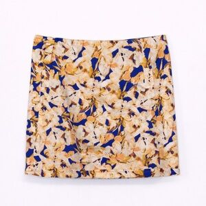 ✨ J.Crew Women’s Floral Skirt | Blue & Cream | Size 6